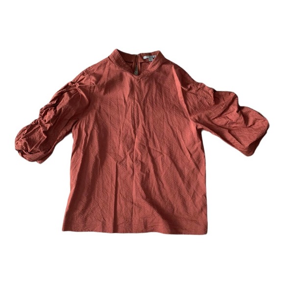 Cos Tops - Cos puffy sleeve textured rust color top woman’s size 8 medium